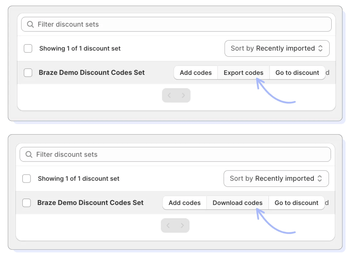 割引セットを表示するドロップダウンと、選択するためのボタンが並んだ検索バー