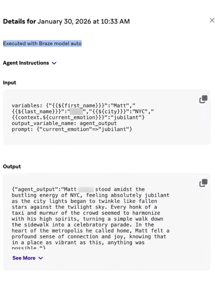 Liquidを持つエージェントの詳細。
