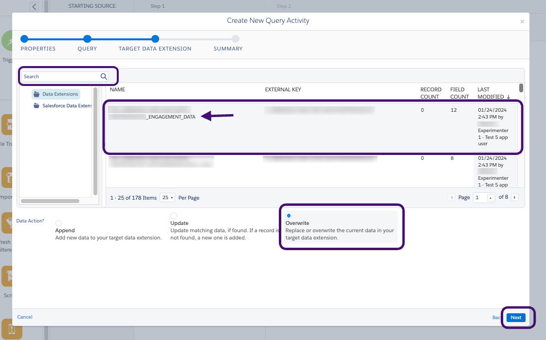 外部キーの例と一致するデータ拡張名。