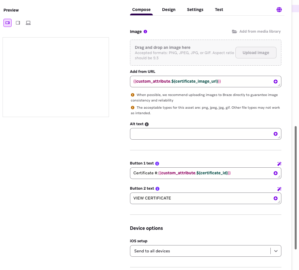 DOTS.ECO メッセージ作成画面セクション。