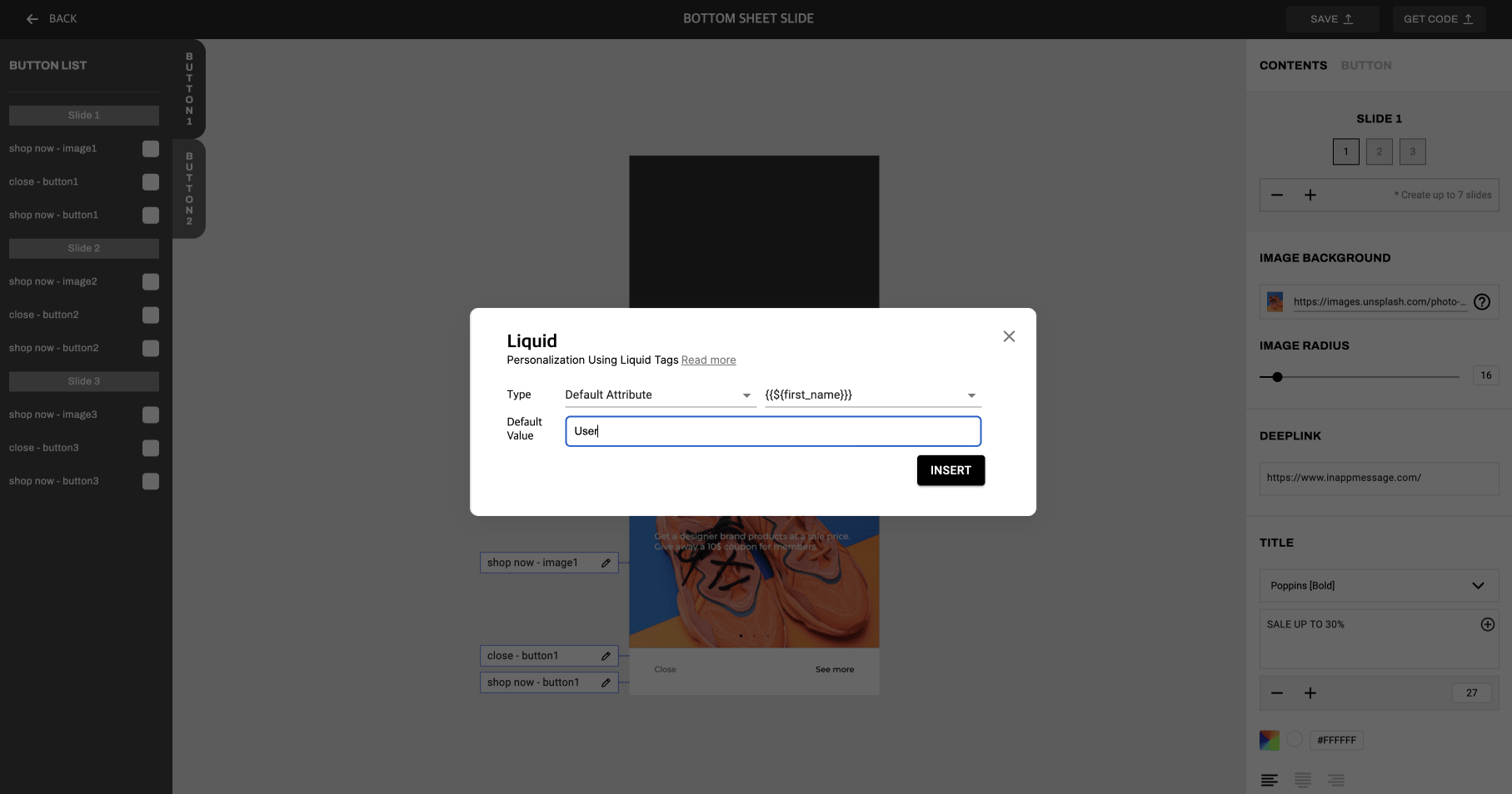 イベント/属性のロギングをカスタマイズするオプションが表示されている IAM Studio のUI。これらのオプションには、ビヘイビアログのユーザーが含まれます。