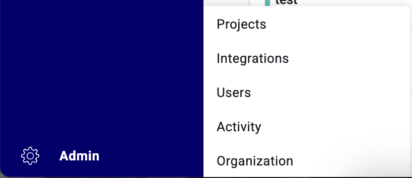 カメレオオンプラットフォームの管理パネル。
