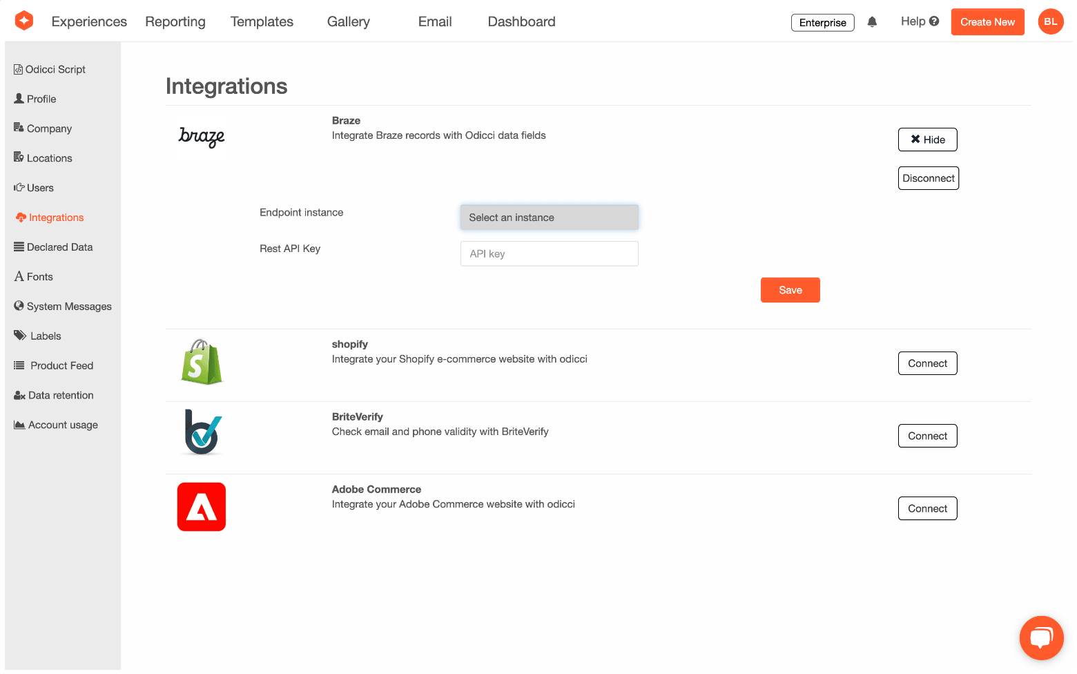 Brazeと統合する