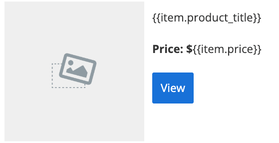 商品価格の前にドル側が付加された商品ブロック。