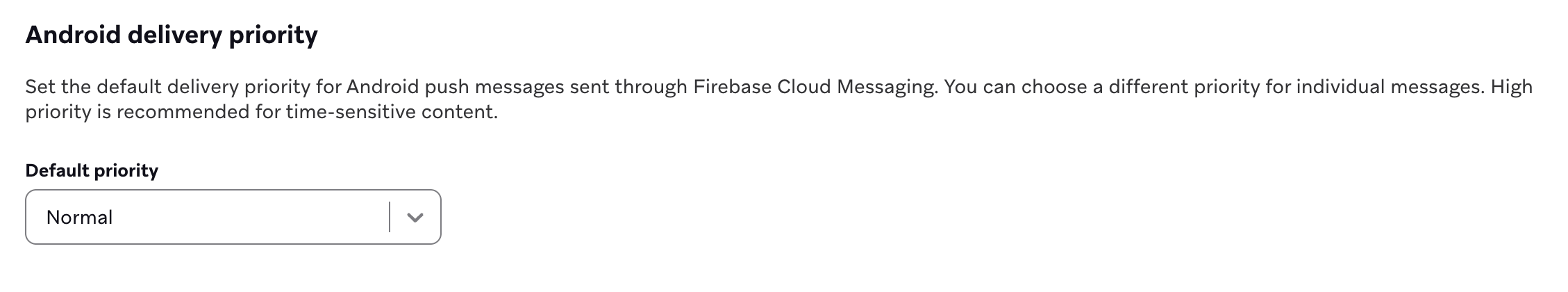 Androidの配信優先度設定。
