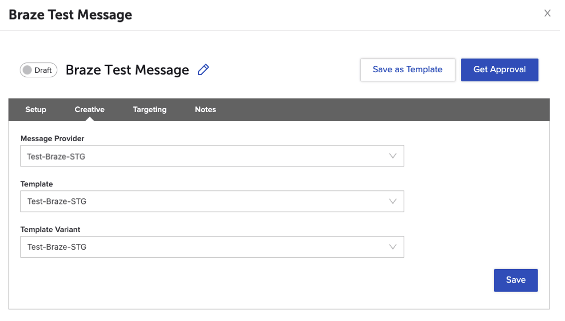 セッションM Brazeテンプレート。