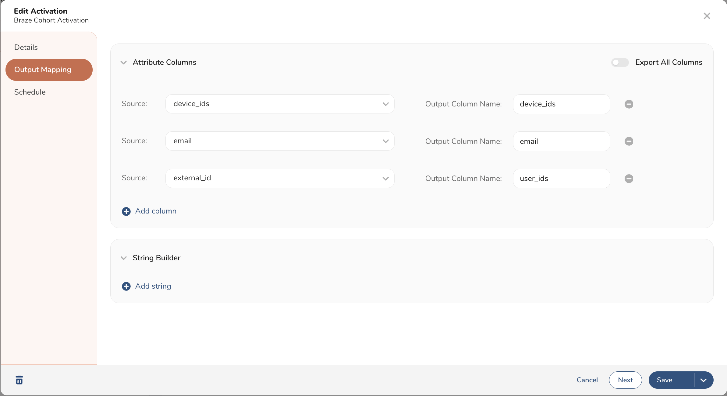 Treasure Data Integrations 有効化出力Mアプリing