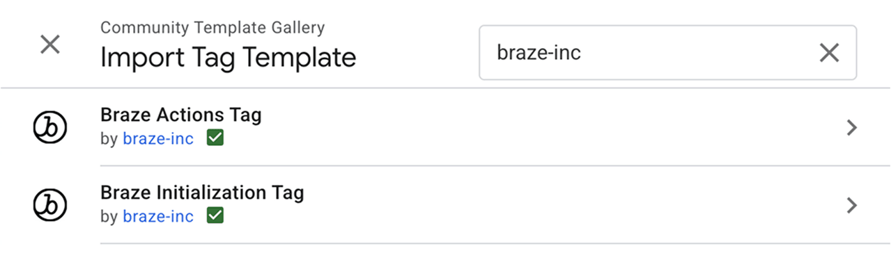 様々な「Braze-inc」テンプレートを紹介するテンプレートギャラリー。