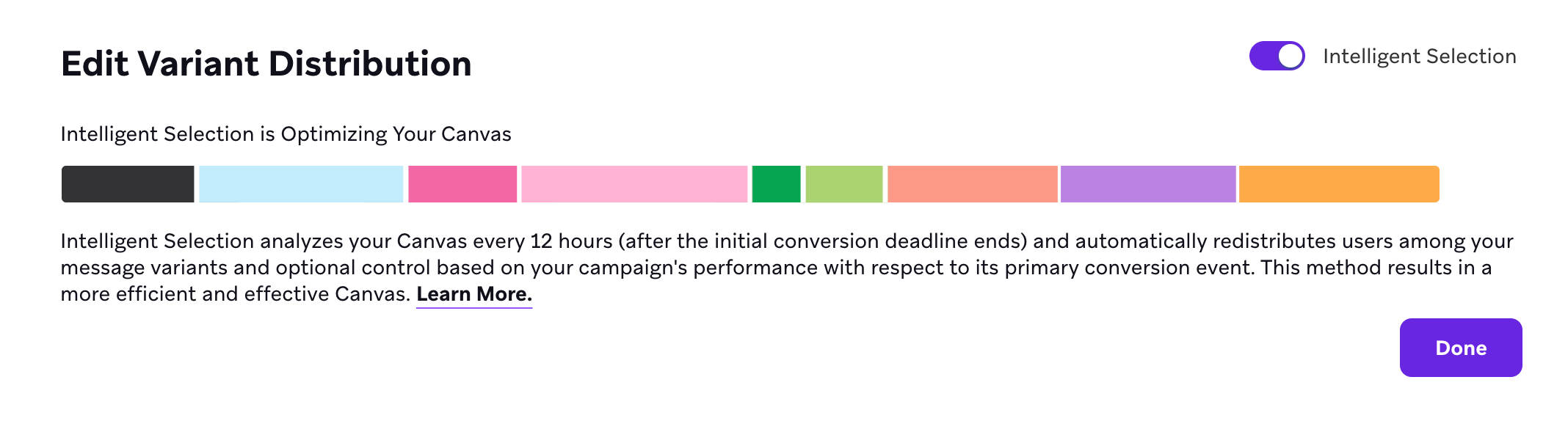 キャンバスでインテリジェントセレクションオプションをオンにする