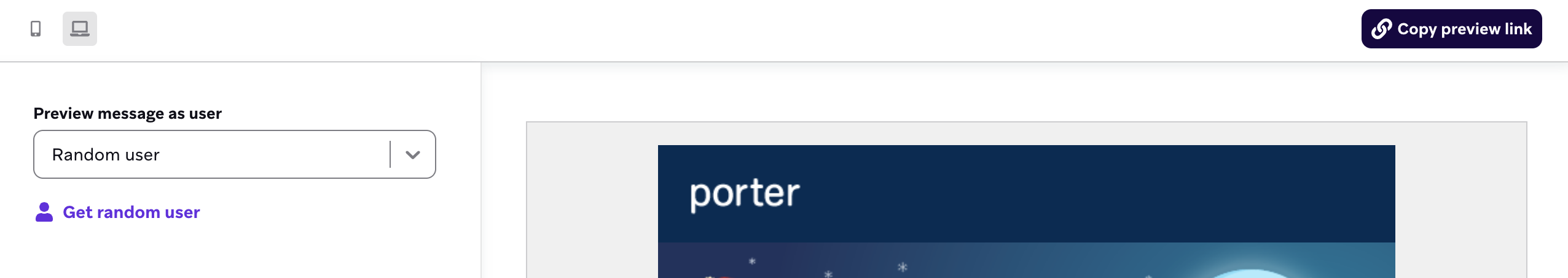 "HTMLコンテンツブロックコンポーザーのプレビュー&クォートタブ。