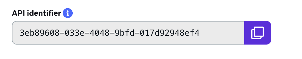 HTMLメールテンプレートのAPI Identifierセクション